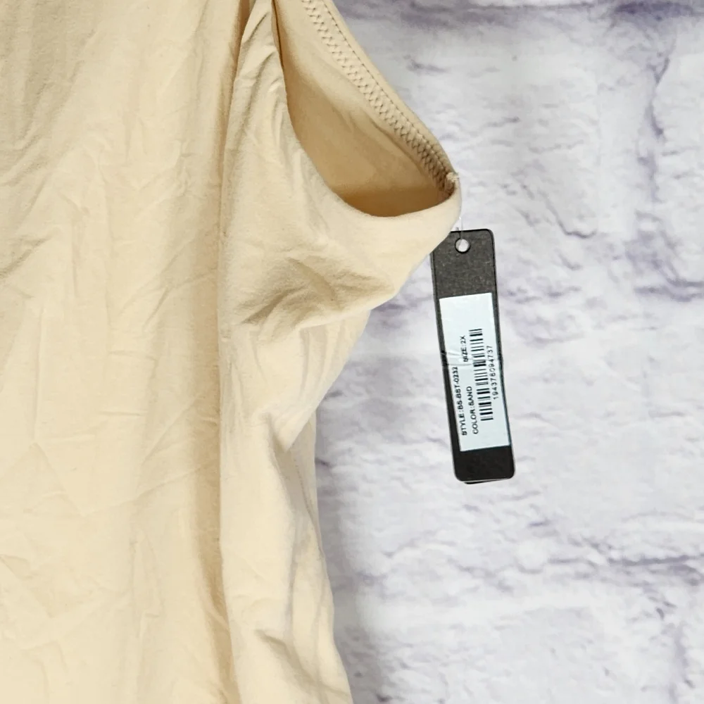 SKIMS FITS EVERYBODY HIGH NECK BODYSUIT/ 2X/ SAND/ NWT - Picture 5 of 11